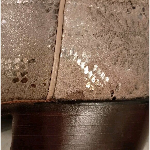 Lucchese Size 7 B Suede Gold Stone Python Print Boots Western Cowboy Snip Toe - Picture 15 of 16